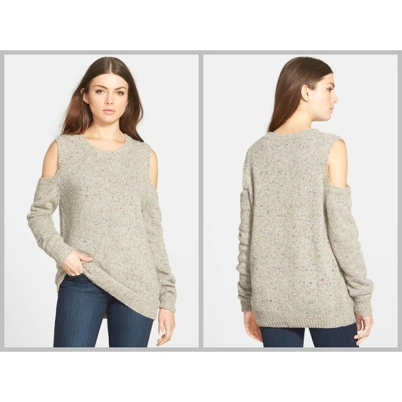💕REBECCA MINKOFF💕 Page Cold Shoulder Wool Blend Sweater Medium M NWT - Picture 1 of 8